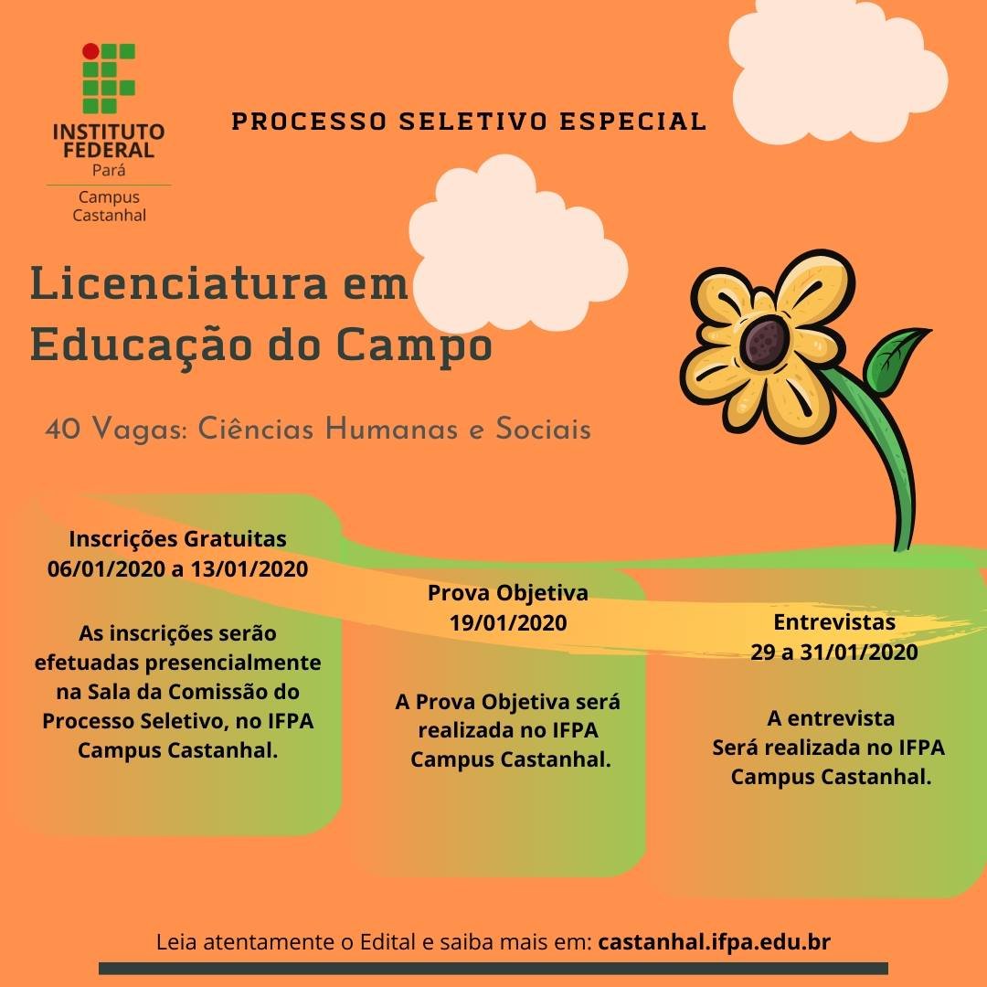 Ifpa Oferta Vagas No Curso De Licenciatura Em Educa O Do Campo